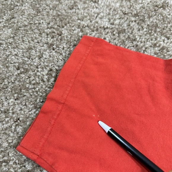 Vintage 90s T-shirt Guess USA size small orange spell out logo blank - Picture 5 of 9